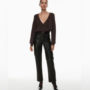 Aritzia Wilfred The Melina Vegan Leather Pant in Black Women’s Size 8